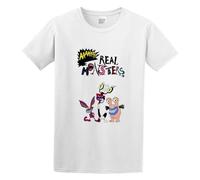 Aaahh Real Monsters Funny Quotes T-Shirt White Mens Tee Unisex Shirt XL
