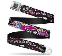 Aaahh Real Monsters Logo Full Color Black Fade Seatbelt Belt - I... ACC NUOVO