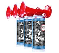 AAB 3X Signal Horn 106 dB(A)-fino a 120 segnali, Trombetta ad Aria Compressa, Trombe da Stadio Molto Rumorosa, Tromba Tifo Ideale per Feste, Trombetta Stadio, fanfara per EM 2024, campionato europeo