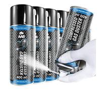 AAB Compressed Gas Duster 400ml - Congelante per Elettronica, Freddo, Raffreddante, Ghiaccio Istantaneo, Gelo, Congelare a -50°C - Set di 6 Pezzi
