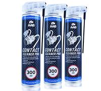 AAB Contact Cleaner PRO 300ml - Set di 3 Pezzi - Detergente per Contatti Elettrici - Spray per Saldatura, Spray Elettronica, Lubrificante WD, Spray Auto Nuova, Condensa Grassi