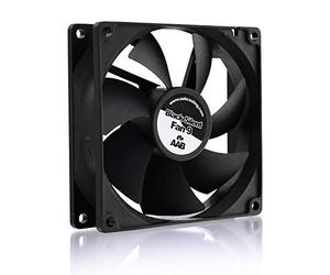 AAB Cooling Black Silent Fan 9 - una Silenziosa e Molto Efficiente 92mm Ventola PC , Alimentatore PC , Computer, Aspirazione , 9cm , 3 Pin Cooling Fan |,76m3/h