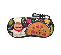 AABBfdg Custodia per occhiali da pizza da chef, custodia morbida, per uso | Il morbido neoprene mantiene gli occhiali comodi senza peso ingombrante; abbastanza spazioso per cornici più grandi e pratico