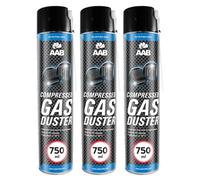 AABCOOLING 3 x Bomboletta d'Aria Compressa 750ml per Pulire Accessori PC, Tastiera, Stampanti, Televisioni, Fotocamere, Spray con Tubo di Estensione, Rimozione di Polvere