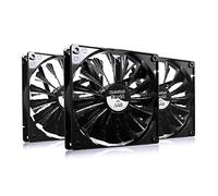 AABCOOLING Black Silent Fan 14 - Una Silenziosa e Molto Efficiente 140mm Ventola PC Portatile, Raffreddamento PC, Fan 140mm, Ventola Aspirazione, 14cm, 3 Pin Case Fan - 3 Pezzi 18,6 Db (A)