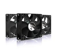 AABCOOLING Black Silent Fan 8 - una Silenziosa e Molto Efficiente 80mm Ventola PC, Raffreddamento PC, 12V PC Fan, Ventola Aspirazione, 8cm, 3 Pin PC Fan, 50m3/h - 3 Pezzi 15,6 dB (A)