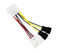 AABCOOLING C12 - Adattatore Molex a 4 pin per 4 ventole a 3 pin - 2x 5 V + 2x 12 V, Splitter, Distributore, Alimentazione ventola case