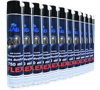 AABCOOLING Compressed Gas Duster FLEX 750ml - Set di 11 Pezzi - Aria Compressa PC Con un Tubo Flessibile, Pulitore PC, Tubo Aria Compressa, Kit Pulizia PC, Bombolette Spray