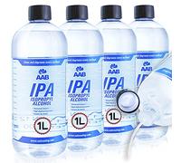 AABCOOLING IPA 1L - Set di 4 - Alcool Puro Super Efficace, Alcol 99 per Cento, Facile da Usare, Isopropyl Alcohol, Make Up Remover, Isopropilico, Per L'elettronica