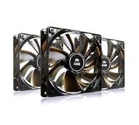 AABCOOLING Super Silent R12 - Una Silenziosa e Molto Efficiente 120mm Ventola per Case PC, Ventola 120, Ventola Aspirazione, 12cm, 3 Pin Ventole 120mm, 9V Adattatore - 3 Pezzi 8,8 Db (A)
