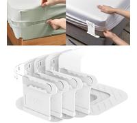 AABDTYYD Supports de Drap de Lit (Lot de 4) - Sangles Anti-Dérapantes Invisibles pour Tous Les Matelas (15-30 cm) - Maintient Les Draps Housse Fermes et Tendus - Installation Facile - Blanc
