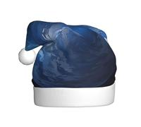 aabkjgfr Cappello da Babbo Natale per adulti con stampa di pianeta oceano tempesta, morbido e confortevole, adatto per feste di Capodanno, interni ed esterni.