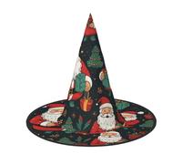 aabkjgfr Cappello da strega con stampa di buon Natale, cappello da strega di Halloween, adatto per feste, carnevale, feste in maschera, giochi di ruolo
