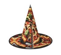 aabkjgfr Cappello guida con stampa 3D Pizza Pepperoni, cappello da strega di Halloween per adulti, adatto per feste, carnevale, feste in maschera, giochi di ruolo