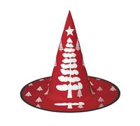 aabkjgfr Cappello guida per la stampa dell'albero di Natale, cappello da strega di Halloween per adulti, adatto per feste, carnevale, feste in maschera, giochi di ruolo