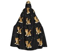 aabkjgfr Cute Baby Jaguar Print Halloween Witch Robe,Adult Vampire Wizard Costume,Usato per feste, mascherata, Carnevale, feste in costume, giochi di ruolo