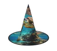 aabkjgfr Lord Howe Island - Cappello guida con stampa tartaruga marina, cappello da strega per Halloween, adatto per feste, carnevale, feste in maschera, giochi di ruolo