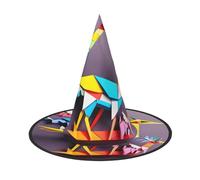 aabkjgfr Origami Multicolor Papercraft Cranes 1 Stampa Guida Cappello, Adulto Halloween Witch Hat Adatto per feste, Carnevale, Mascherata, Giochi di ruolo