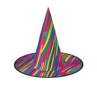 aabkjgfr Rainbow Lines - Cappello guida per Halloween, per adulti, adatto per feste, carnevale, feste in maschera, giochi di ruolo