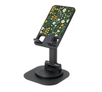 AACPPB Bold Forest Yellow Flowers Supporto portatile pieghevole per telefono con foro per caricabatterie Rotazione a 360 Angolo regolabile Base antiscivolo