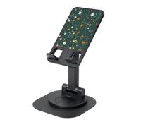 AACPPB Bold Orange Dark Florals Supporto portatile pieghevole per telefono con foro di ricarica Rotazione a 360 Angolo regolabile Base antiscivolo