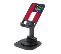 AACPPB Georgia State Flag Supporto portatile pieghevole per telefono con foro di ricarica Rotazione a 360 Angolo regolabile Base antiscivolo
