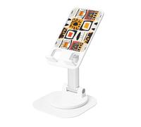 AACPPB Mellow Arancione Beige Griglia Pieghevole Portatile Supporto Del Telefono con Foro di Ricarica Rotazione 360 Angolo Regolabile Base Antiscivolo