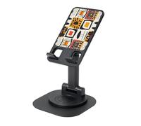 AACPPB Mellow Arancione Beige Griglia Pieghevole Portatile Supporto Del Telefono con Foro di Ricarica Rotazione 360 Angolo Regolabile Base Antiscivolo