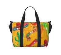 aacxzff Borsa pieghevole da viaggio a mano con cappello a forma di cactus e peperoncino, borsa da palestra per il fine settimana per donne e uomini, piccola borsa da portare sotto il sedile