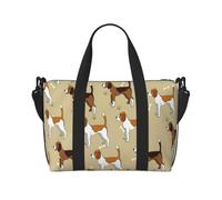 aacxzff Borsa pieghevole da viaggio a mano con stampa di cani Beagle Cartoon Borsa da palestra per il fine settimana Borse da palestra per donne uomini Piccolo Carry on Underseat