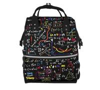 aacxzff Elegante zaino con stampa di formule matematiche, grande, impermeabile, cinghie regolabili per attività all'aperto