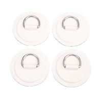 AAED 4 Pezzi D-Ring Pad Marine,Patch in Acciaio Inox con Anello A D per Canotto Kayak SUP, Anello A D Circolare in PVC, Accessorio per Canoa, per Fibbia Fissa Corda SUP Paddle