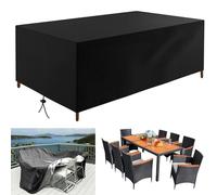 AAFUOO Coperture per mobili da giardino 170 x 170 x 100 cm (lunghezza x larghezza x altezza), impermeabile, grande copertura per mobili da esterno, copertura per tavolo da patio rettangolare/quadrato