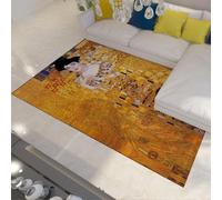 AAFUOO Grande tappeto 90x180cm tappeto dipinto ritratto, tappeto dipinti classici Gustav Klimt, tappeto vintage lavabile antiscivolo per camera da letto soggiorno cameretta bambini