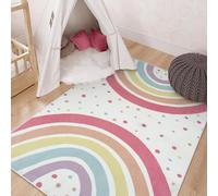 AAFUOO Tappeto arcobaleno per la cameretta dei bambini, tappeti per bambini, tappeto antiscivolo lavabile per la cameretta dei bambini, tappeti per la camera delle ragazze, sala giochi 120x170cm