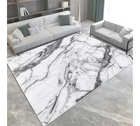 AAFUOO Tappeto per soggiorno 60x240cm Tappeto effetto marmo grigio, tappeto antiscivolo lavabile in lavatrice, moderno tappeto astratto minimalista grande per soggiorno camera da letto