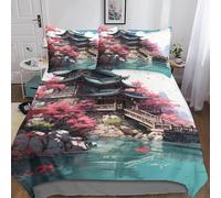 AAHARYA Stile giapponese Set Di Biancheria Da Letto Per Bambini Adulti, Stampa 3D, Con Motivo A Sfondi per giochi,in Microfibra, 3 Pezzi, Con Federa King（220x240cm）