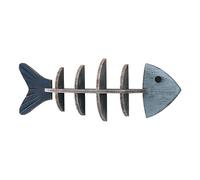 AAHIFIT Mensola decorativa da parete in stile brezza marina mediterranea, a forma di lisca di pesce, nicchia creativa da appendere alla parete, decorazione per la casa (scaffale piatto per pesci)