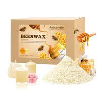 Aaicandle Pellet di cera d'api 2,3 kg, pura cera d'api naturale al 100%, per realizzare candele, perline di cera per candele e pellet di cera d'api per artigianato fai da te e cera per candele, sapone