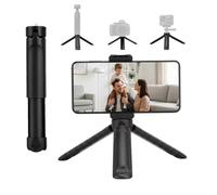 AAIOOEA Mini treppiede estensibile 2 in 1, bastone per selfie portatile con vite da 0,25 pollici per DJI Osmo Pocket 4/3, Action 6/5 Pro, Insta360 X5/X4/X3 e telefoni, riprese di vlog e brevi video.