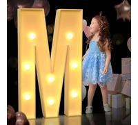 AAIRRA Decorazioni for Matrimoni Marquee Illuminano Lettere E Numeri Lettere Grandi for Tendoni Luci A LED Light Up Lettere Decorazione for Feste di Compleanno Decorazioni Pub Fidanzamento,M,100CM