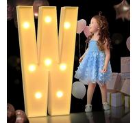 AAIRRA Decorazioni for Matrimoni Marquee Illuminano Lettere E Numeri Lettere Grandi for Tendoni Luci A LED Light Up Lettere Decorazione for Feste di Compleanno Decorazioni Pub Fidanzamento,W,100CM