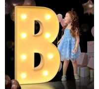 AAIRRA Decorazioni for Matrimoni Marquee Illuminano Lettere E Numeri Lettere Grandi for Tendoni Luci A LED Light Up Lettere Decorazione for Feste di Compleanno Decorazioni Pub Fidanzamento,B,70CM