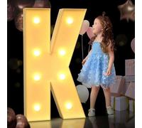 AAIRRA Decorazioni for Matrimoni Marquee Illuminano Lettere E Numeri Lettere Grandi for Tendoni Luci A LED Light Up Lettere Decorazione for Feste di Compleanno Decorazioni Pub Fidanzamento,K,100CM