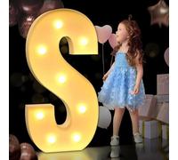 AAIRRA Decorazioni for Matrimoni Marquee Illuminano Lettere E Numeri Lettere Grandi for Tendoni Luci A LED Light Up Lettere Decorazione for Feste di Compleanno Decorazioni Pub Fidanzamento,S,120CM