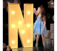 AAIRRA Decorazioni for Matrimoni Marquee Illuminano Lettere E Numeri Lettere Grandi for Tendoni Luci A LED Light Up Lettere Decorazione for Feste di Compleanno Decorazioni Pub Fidanzamento,N,100CM
