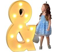 AAIRRA Decorazioni for Matrimoni Marquee Illuminano Lettere E Numeri Lettere Grandi for Tendoni Luci A LED Light Up Lettere Decorazione for Feste di Compleanno Decorazioni Pub Fidanzamento,&,70CM