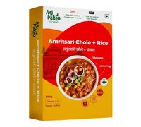Aaj Pakao - Amritsari Chole Masala + Steamed Rice Meal | Ready to Eat | 350gms | Serves 1-2 | Just Heat & Eat | Ready in 5 Mins | No Preservatives, No Artificial Flavors or Colors | Pack of 1
