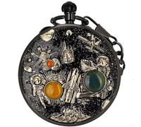 AAKG Orologio da tasca, orologio da tasca, orologio da tasca con scatola a otto tonalità, orologio musicale di compleanno, orologio da tasca per uomo, orologio da tasca da donna, Guscio d'oro nero