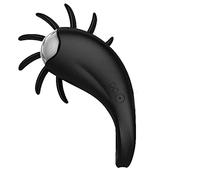 AAKOMA Giocattoli sessuali vibranti per uomini, anelli per pene in silicone con vibratore per un'erezione più dura più lunga, 10 modalità di vibrazione Giocattolo sessuale per coppie Nero